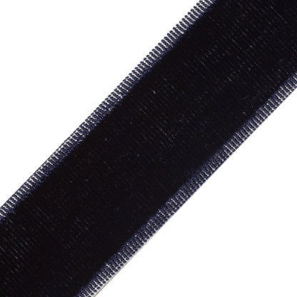 Sloane Velvet Border Trim by Samuel & Sons in Navy