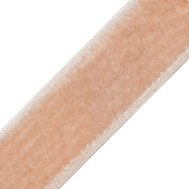 Sloane Velvet Border Trim by Samuel & Sons in Blush