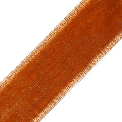 Sloane Velvet Border Trim by Samuel & Sons in Apricot