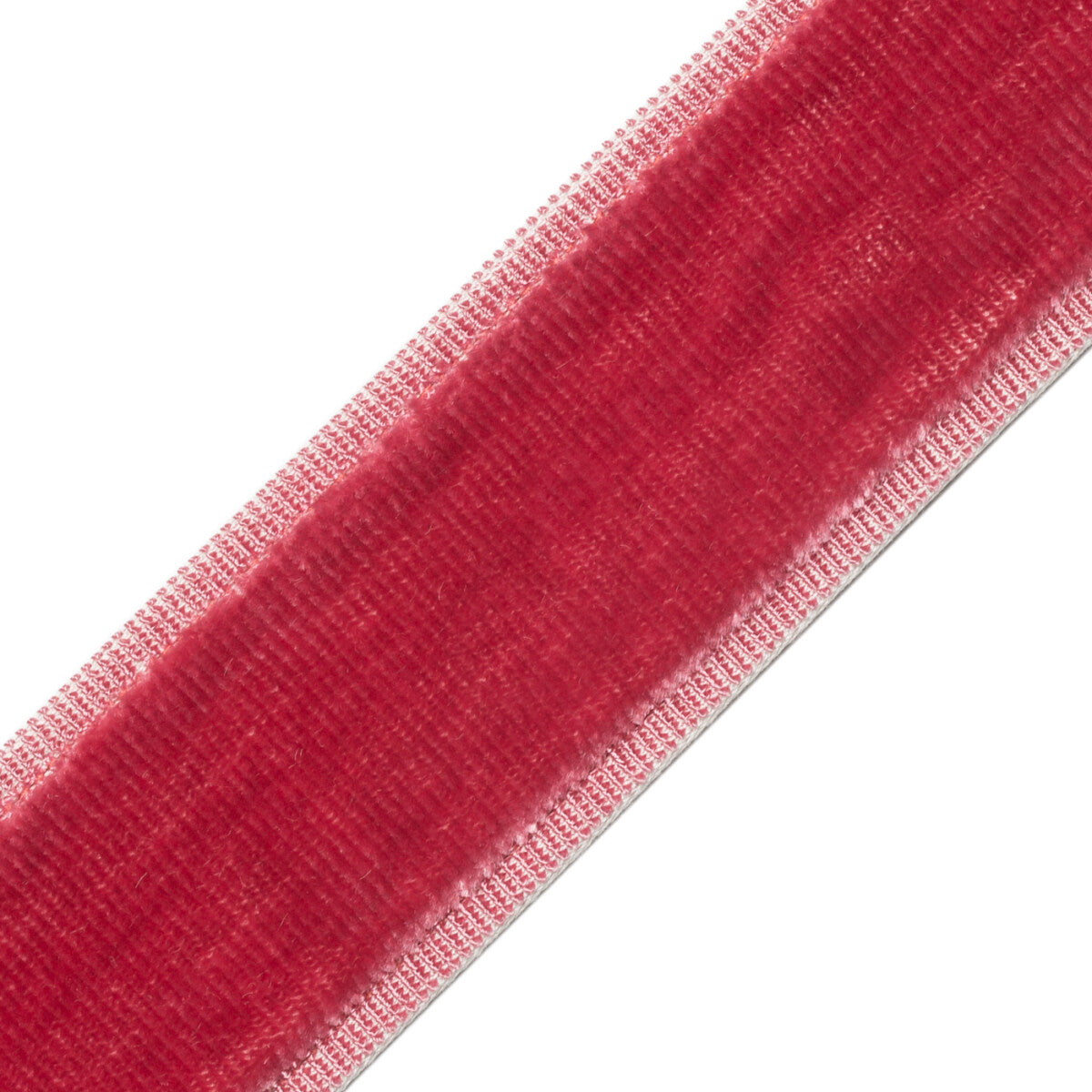 Sloane Velvet Border Trim by Samuel & Sons in Rose
