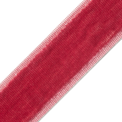 Sloane Velvet Border Trim by Samuel & Sons in Rose