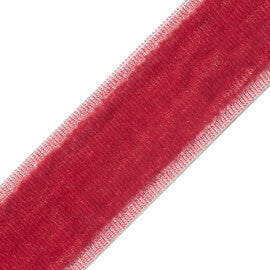 Sloane Velvet Border Trim by Samuel & Sons in Rose