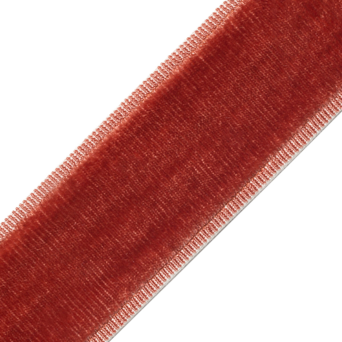 Sloane Velvet Border Trim by Samuel & Sons in Russet