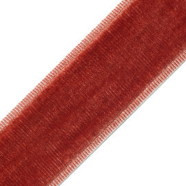 Sloane Velvet Border Trim by Samuel & Sons in Russet