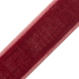 Sloane Velvet Border Trim by Samuel & Sons in Crimson