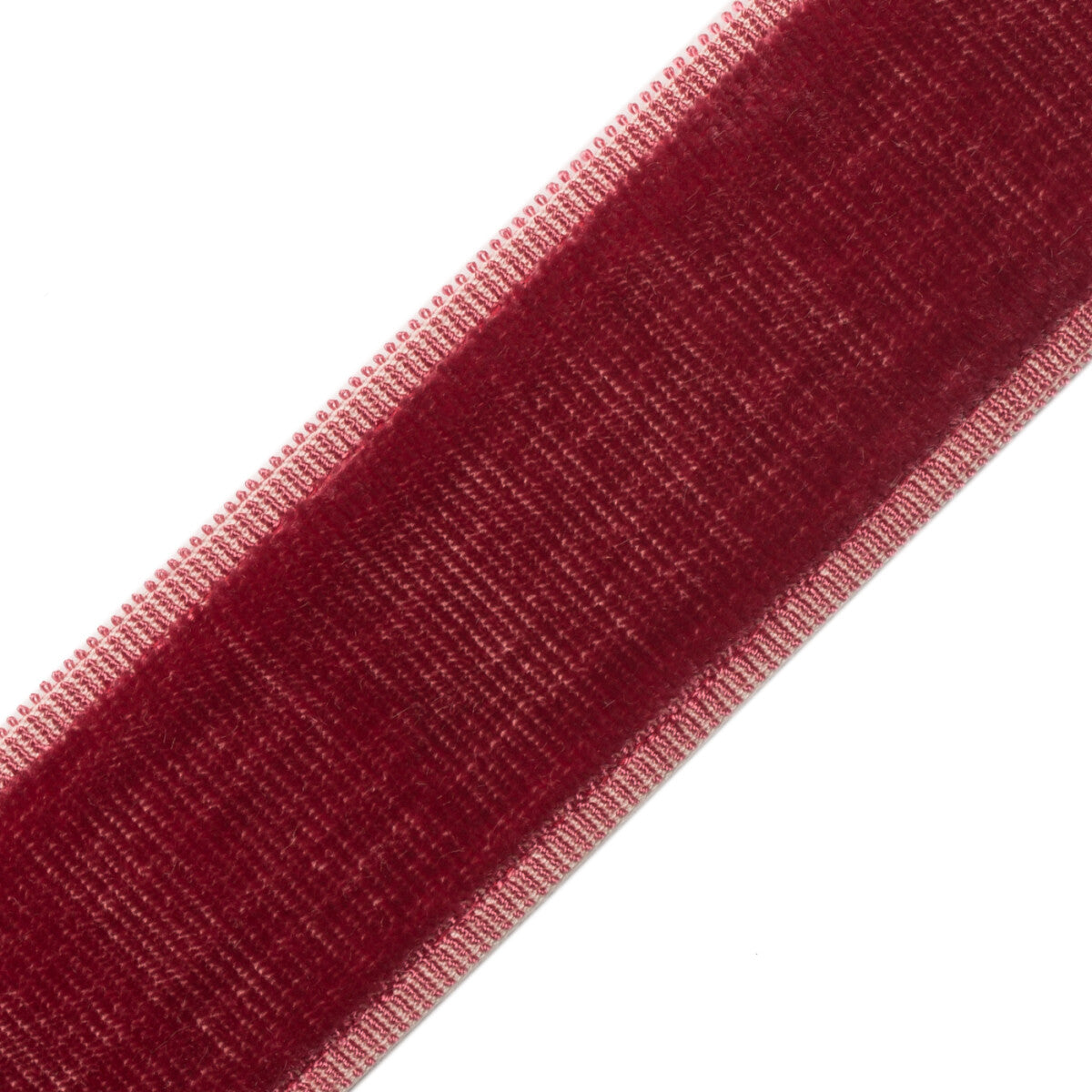 Sloane Velvet Border Trim by Samuel & Sons in Crimson