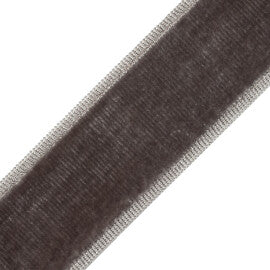 Sloane Velvet Border Trim by Samuel & Sons in Flint