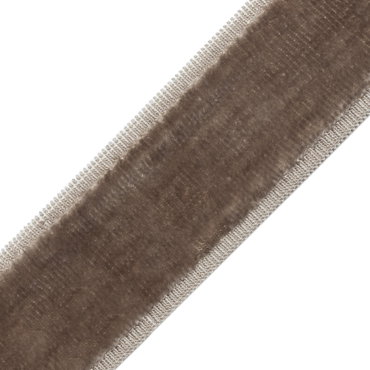 Sloane Velvet Border Trim by Samuel & Sons in Fawn