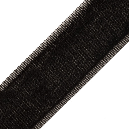 Sloane Velvet Border Trim by Samuel & Sons in Onyx