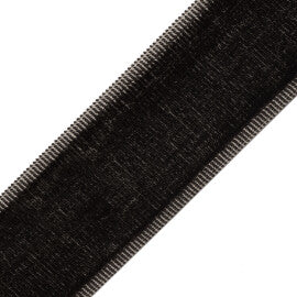 Sloane Velvet Border Trim by Samuel & Sons in Onyx