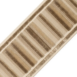 Sloane Ribbed Border Trim by Samuel & Sons in Oyster