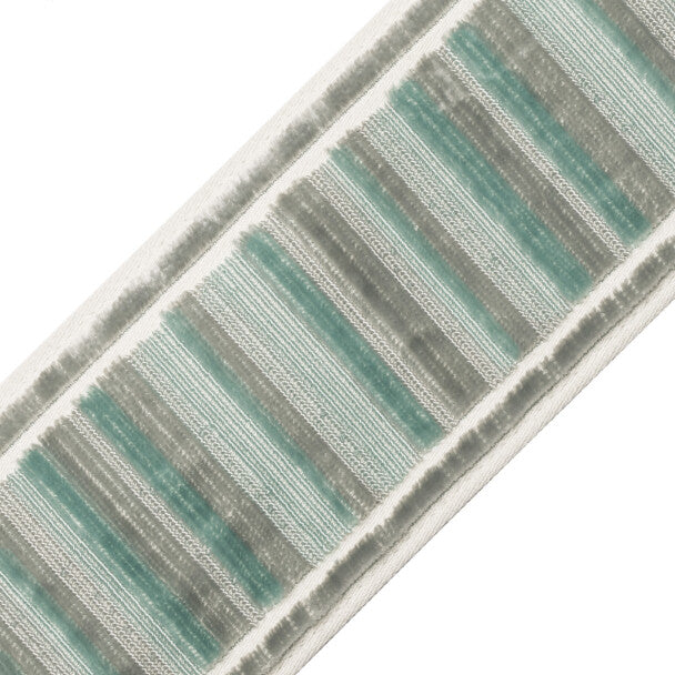 Sloane Ribbed Border Trim by Samuel & Sons in Patina