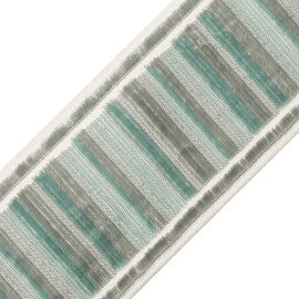 Sloane Ribbed Border Trim by Samuel & Sons in Patina