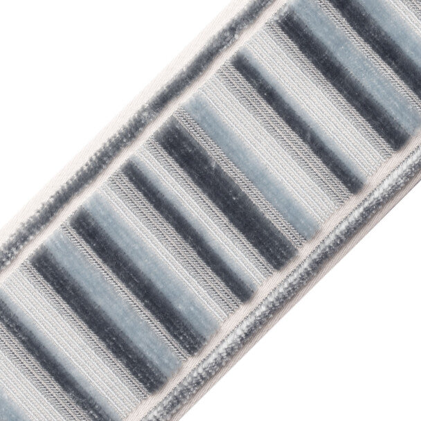 Sloane Ribbed Border Trim by Samuel & Sons in Cadet