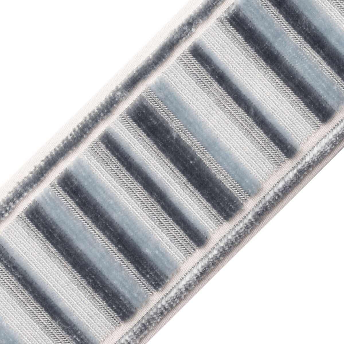 Sloane Ribbed Border Trim by Samuel & Sons in Cadet