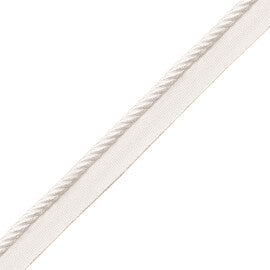 Loire Cord With Tape Trim by Samuel & Sons in Blanc