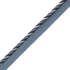 Loire Cord With Tape Trim by Samuel & Sons in Bleu