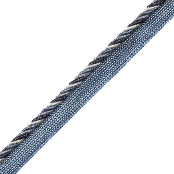 Loire Cord With Tape Trim by Samuel & Sons in Bleu