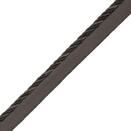 Loire Cord With Tape Trim by Samuel & Sons in Charcoal