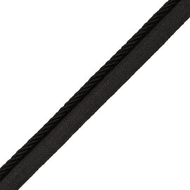 Loire Cord With Tape Trim by Samuel & Sons in Ebony