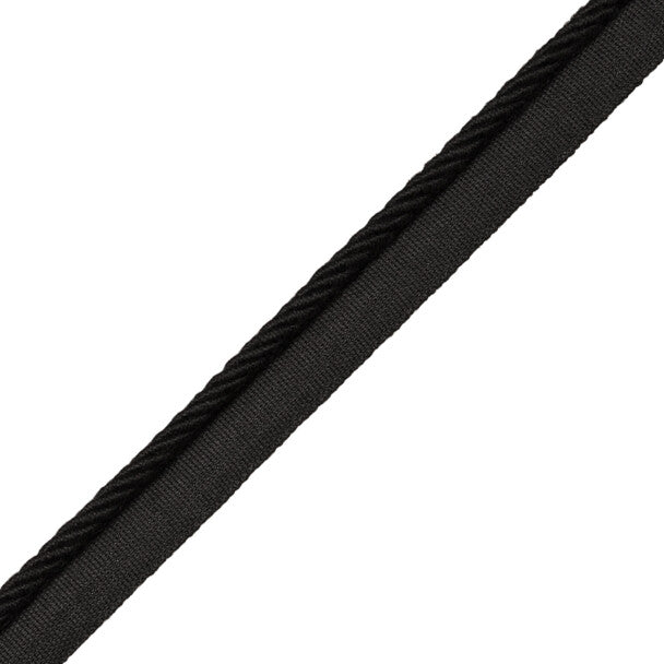 Loire Cord With Tape Trim by Samuel & Sons in Ebony