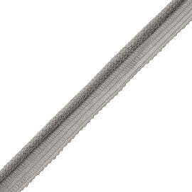 Flanders Cord With Tape Trim by Samuel & Sons in Granite