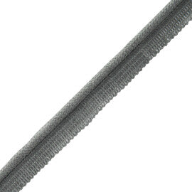 Flanders Cord With Tape Trim by Samuel & Sons in Pewter