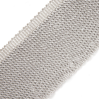 4.75" Oberon Bullion Fringe Trim by Samuel & Sons in Platinum