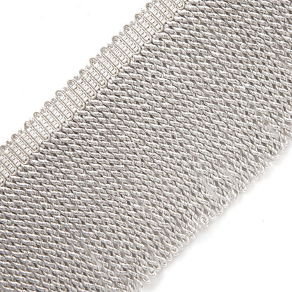 4.75" Oberon Bullion Fringe Trim by Samuel & Sons in Platinum