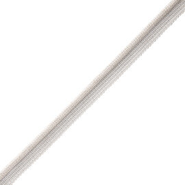 Oberon Woven Cord With Tape Trim by Samuel & Sons in Platinum