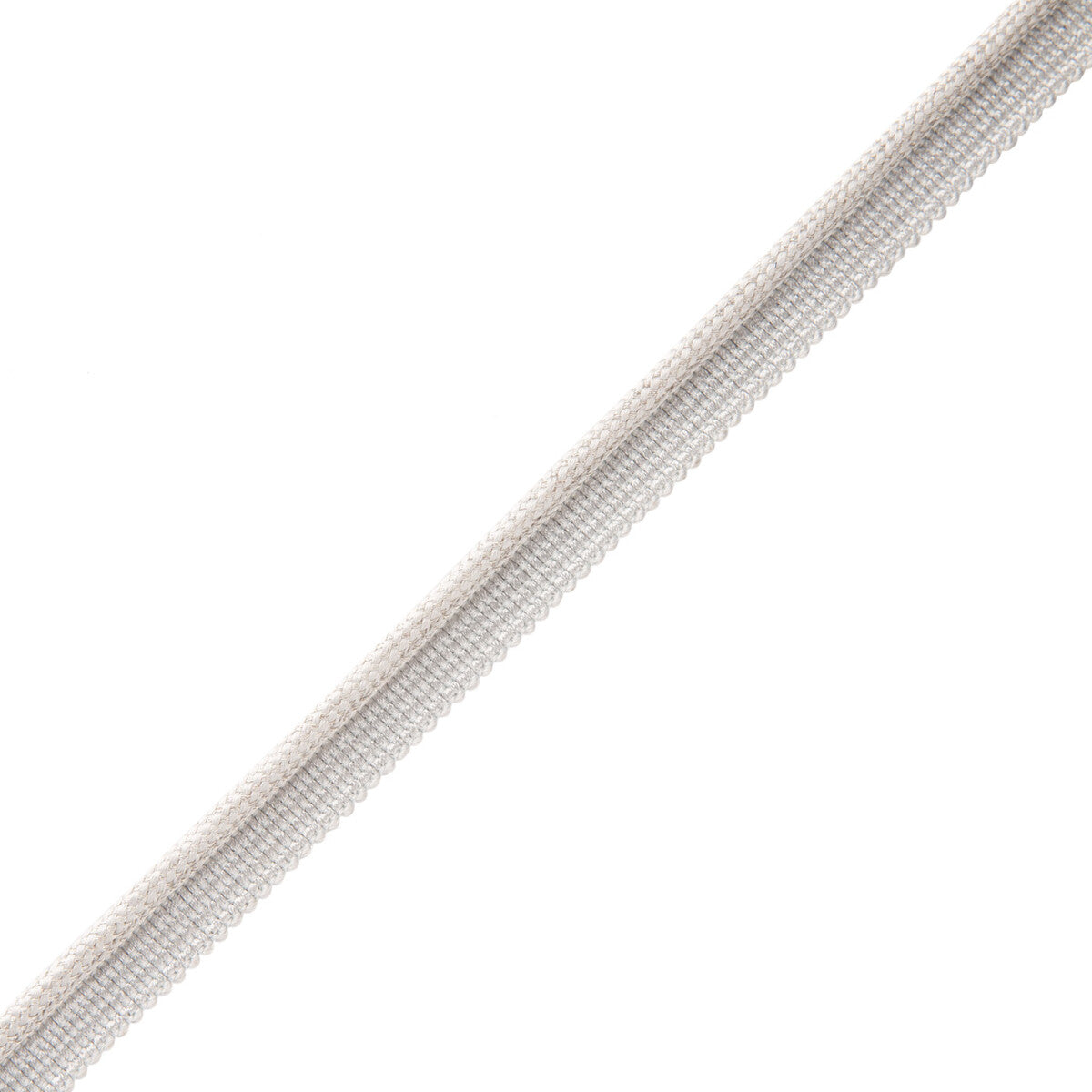 Oberon Woven Cord With Tape Trim by Samuel & Sons in Platinum