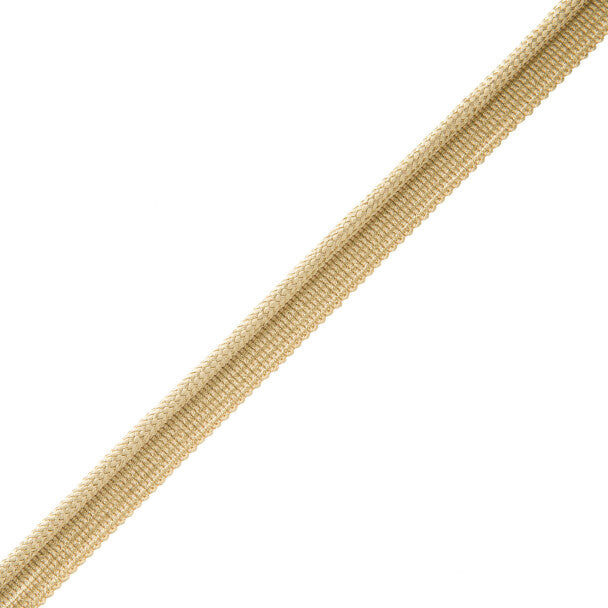 Oberon Woven Cord With Tape Trim by Samuel & Sons in White Gold