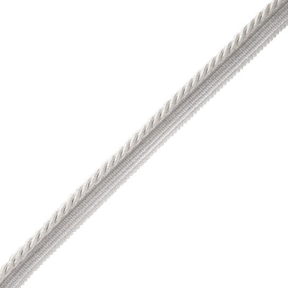 1/4" Oberon Twisted Cord With Tape Trim by Samuel & Sons in Platinum