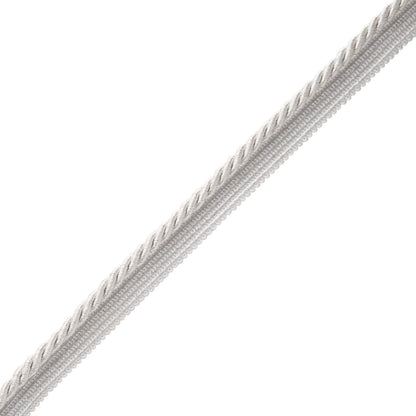 1/4" Oberon Twisted Cord With Tape Trim by Samuel & Sons in Platinum