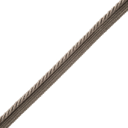 1/4" Oberon Twisted Cord With Tape Trim by Samuel & Sons in Zinc