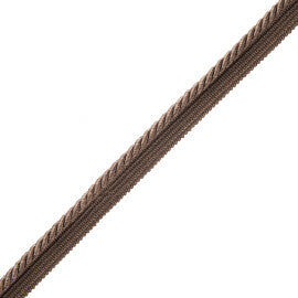 1/4" Oberon Twisted Cord With Tape Trim by Samuel & Sons in Bronze