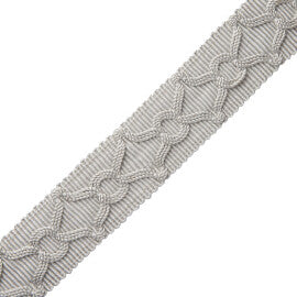 Oberon Braid Trim by Samuel & Sons in Platinum