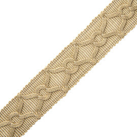 Oberon Braid Trim by Samuel & Sons in White Gold