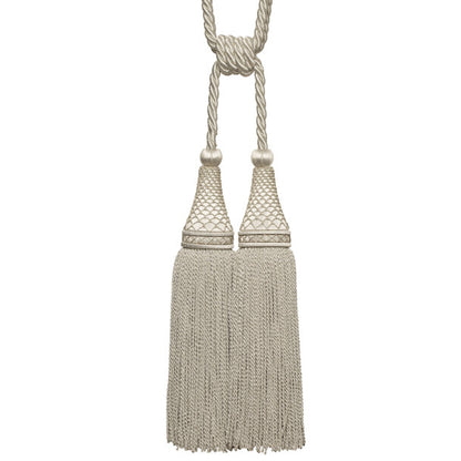 Oberon Double Tassel Tieback by Samuel & Sons in Platinum