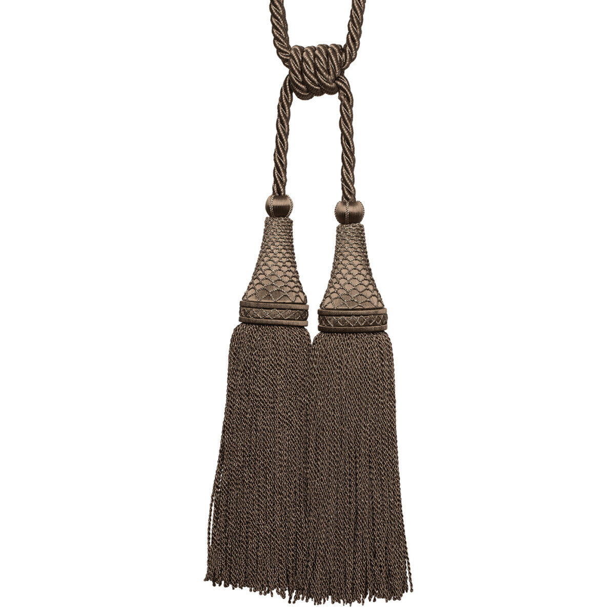Oberon Double Tassel Tieback by Samuel & Sons in Bronze