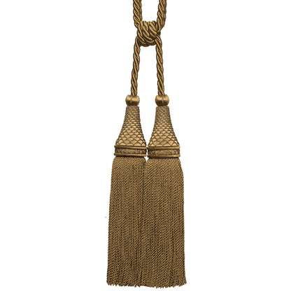 Oberon Double Tassel Tieback by Samuel & Sons in Antique Gold