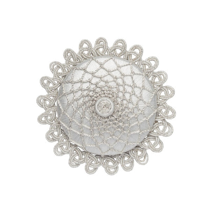 Oberon Rosette by Samuel & Sons in Platinum
