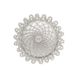 Oberon Rosette by Samuel & Sons in Platinum