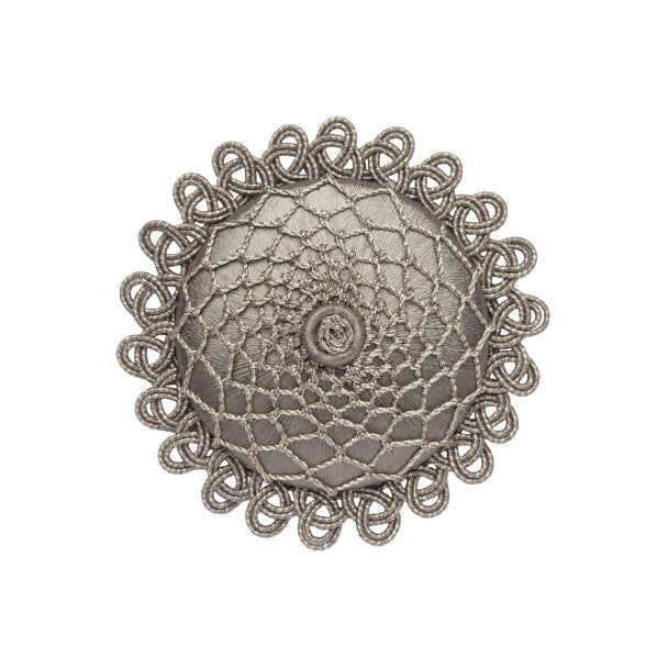 Oberon Rosette by Samuel & Sons in Zinc