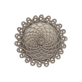 Oberon Rosette by Samuel & Sons in Zinc