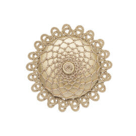 Oberon Rosette by Samuel & Sons in White Gold