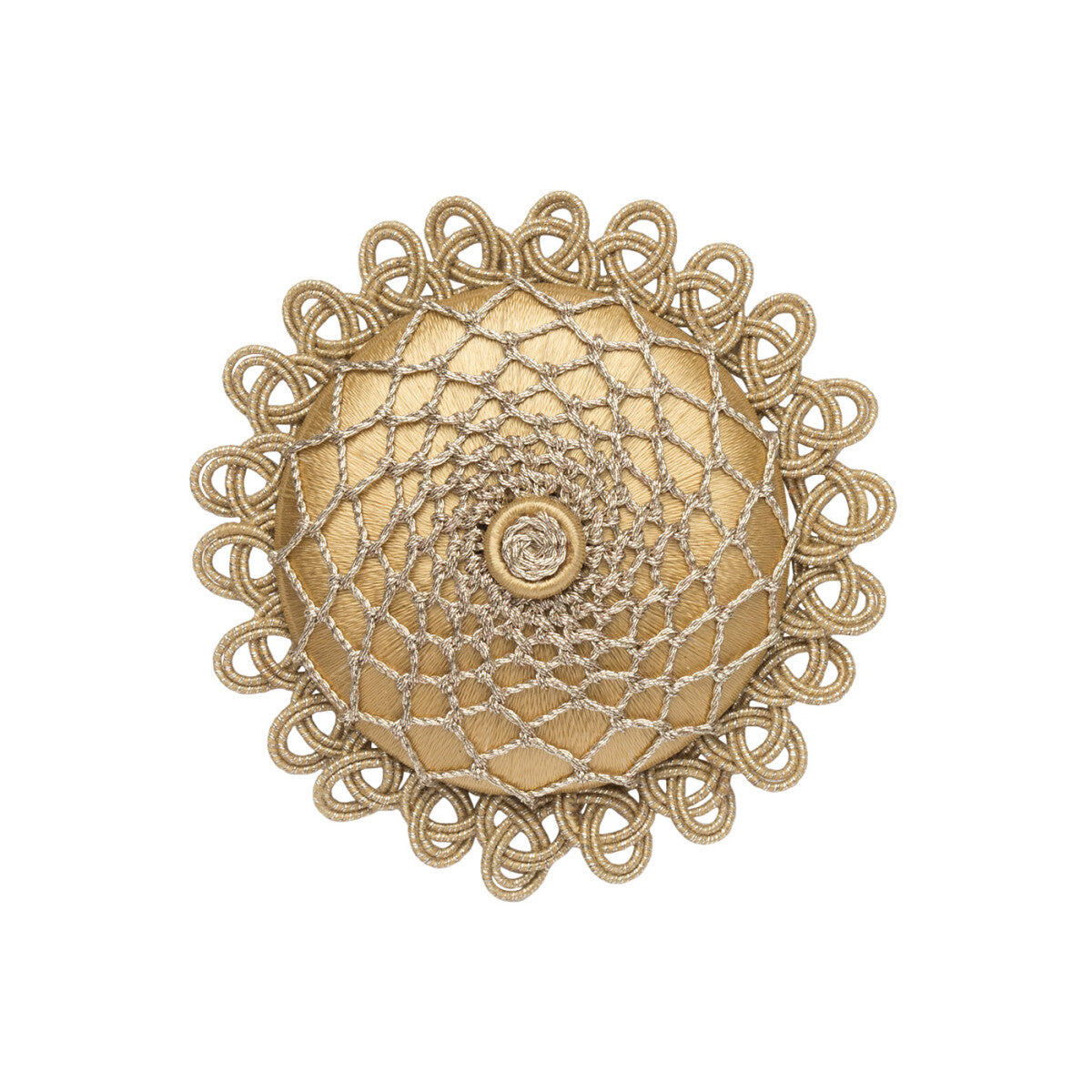 Oberon Rosette by Samuel & Sons in Goldleaf