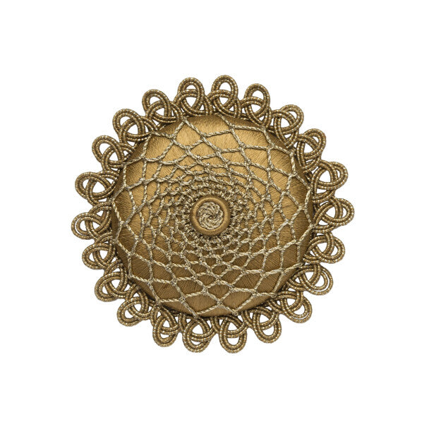 Oberon Rosette by Samuel & Sons in Antique Gold