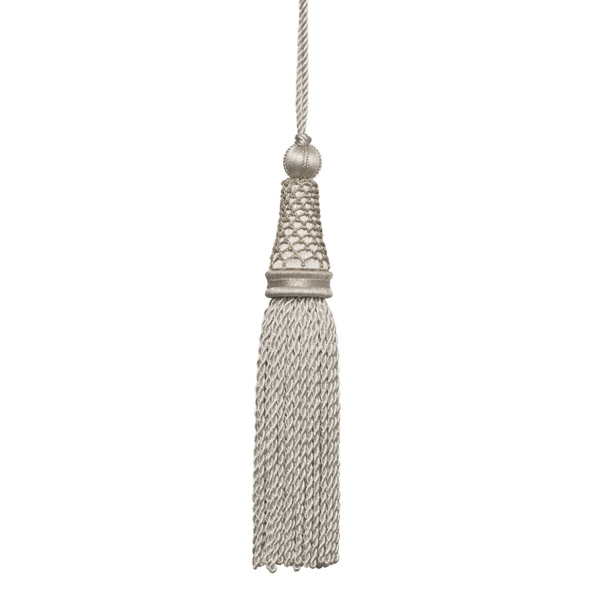 Oberon Key Tassel by Samuel & Sons in Platinum