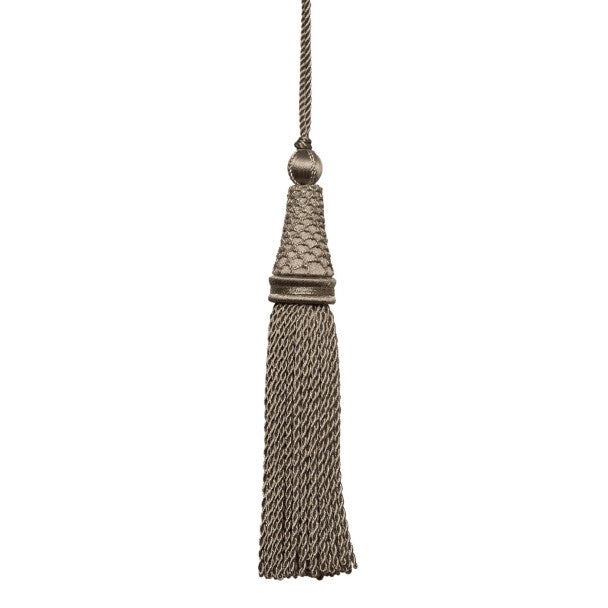 Oberon Key Tassel by Samuel & Sons in Zinc